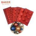BAKER DEPOT dome silicone chocolate mold round cake pastry form candy jelly gummy pudding mould soap resin tool DIY cakes.