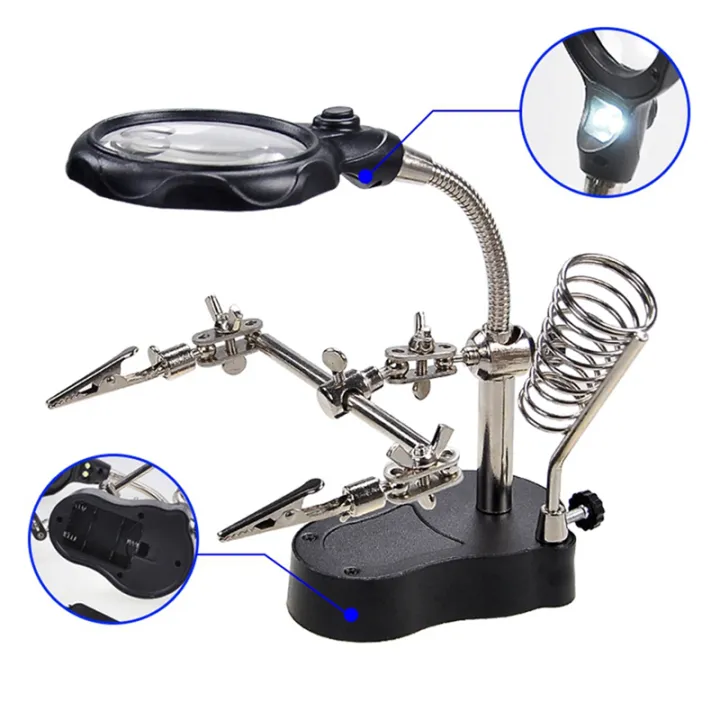 Soldering%20Iron%20Table%20Bracket%20With%20Welding%20Magnifying%20Glass%20Digital%20Equipment%20Maintenance%20Tool%20Table%20With%20LED%20Lamp%20-%20Image%203