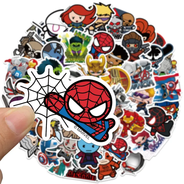 10/30/50/100pcs%20Disney%20Marvel%20The%20Avengers%20Superhero%20Stickers%20Decals%20Laptop%20Motorcycle%20Phone%20Car%20Waterproof%20Sticker%20Kids%20Toy%20-%20Image%203
