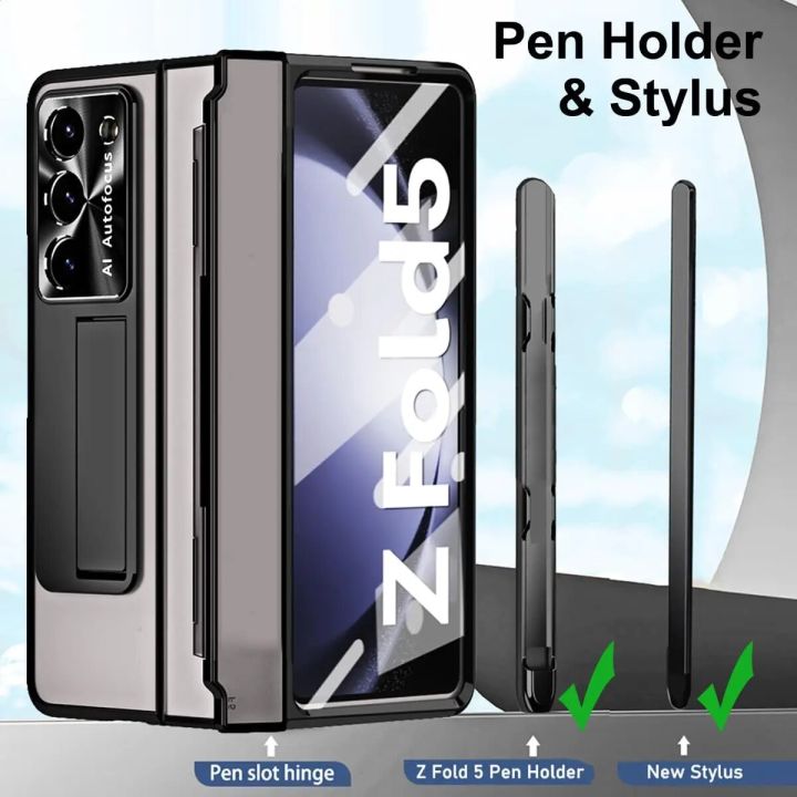 Case%20with%20S%20Pen%20Pen%20Holder%20For%20Samsung%20Galaxy%20Z%20Fold%205%204%203%20CLEAR%20Case%20Screen%20Protector%20Hinge%20Kickstand%20Cover%20For%20ZFold5%20Fold43%20-%20Image%202