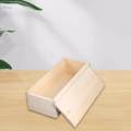 Unfinished Wooden Box Wooden Boxes for Crafts Unpainted Rectangular Empty Wood Case with Slide Lid. 