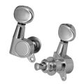 4 PCS Ukulele Tuning Peg Uke Knobs 1:15 Closed Style Tuners Tuning Key for 4 String Ukelele - silver. 