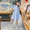 Maternity Clothes Summer Clothes2023New Fashion Mom Korean Style Loose Fashion Small Simple Slimming Large Size Dress Summer.