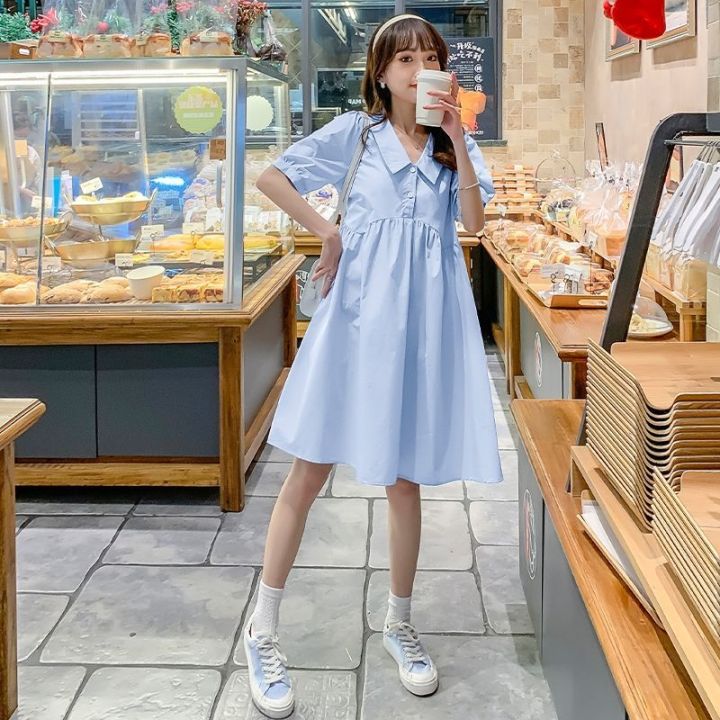 Maternity%20Clothes%20Summer%20Clothes2023New%20Fashion%20Mom%20Korean%20Style%20Loose%20Fashion%20Small%20Simple%20Slimming%20Large%20Size%20Dress%20Summer%20-%20Image%207