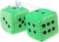 1 Pair Fuzzy Dice Dots Rear View Mirror Hanger Decoration Car Styling Accessories. 
