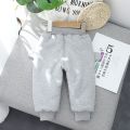Baby Boy Fleece Cotton Pants Thickened Children Winter Wear Thick Pants Baby Toddler Autumn and Winter Warm Casual Pants Tide. 