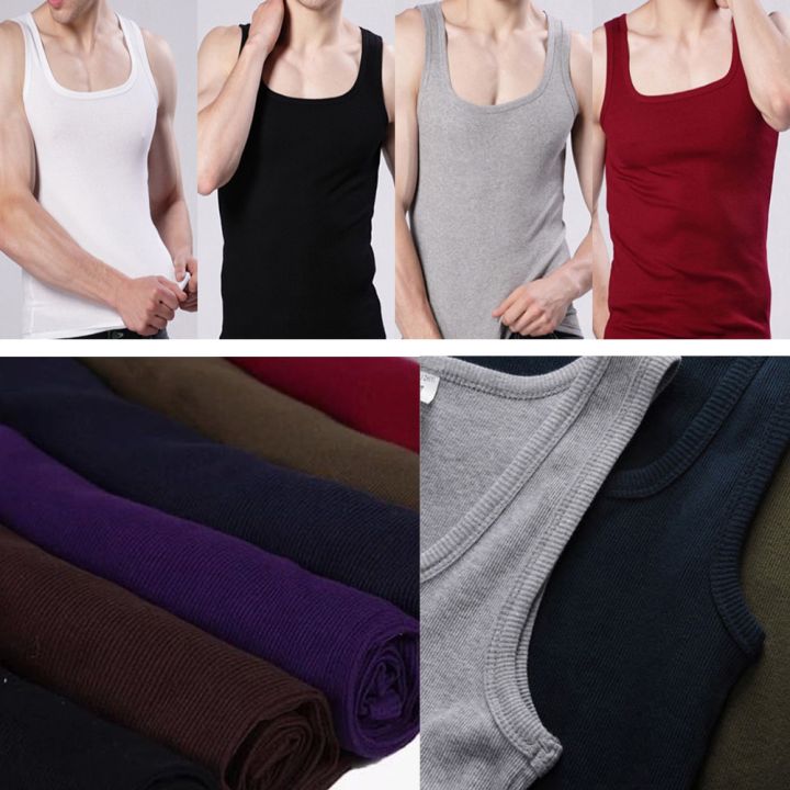 Men%20Tank%20Top%20Men%20Elastic%20Korean%20Solid%20Bodybuilding%20Vest%20Fashion%20Square%20Neck%20Cotton%20Sleeveless%20Shirt%20Gym%20Fitness%20Stretch%20Singlet%20-%20Image%203