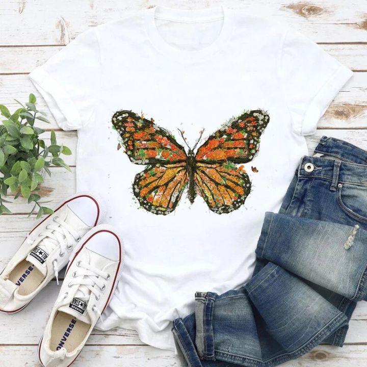 T-shirts%20Women%202022%20Floral%20Butterfly%20Cute%20Vintage%20Summer%20Clothing%2090s%20Tshirt%20Top%20Lady%20Print%20Clothes%20Stylish%202021%20Tee%20T-Shirt%20-%20Image%202