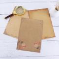 Kraft Paper Stationery Letterform Letter Pad Sketch Pad Letterhead Vintage Writing Paper Letter Paper Flower Design. 