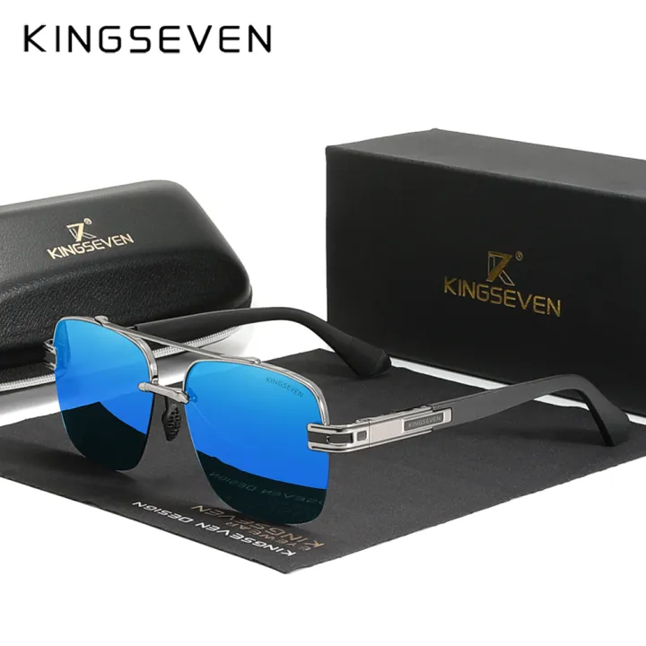 KINGSEVEN%20New%20Design%20Sunglasses%20For%20Men%20Polarized%20Gradient%20Women%20Sun%20glasses%20Semi-Rimless%20Square%20Half-Frame%20Retro%20Eyewear%202023%20-%20Image%202