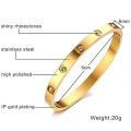 High-quality gold-plated valentine's day birthday jewelry gifts women bracelets & bangles stainless steel couple bracelet.