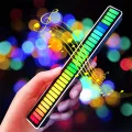 RGB Voice-Activated Pickup Rhythm Lights with Sound Control Light Phone APP Control Colorful Music Atmosphere Ambient Light Bar. 