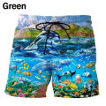 Dolphin 3D Printed Shorts Men's Street Fashion Hip-hop Funny Beach Shorts Ropa Hombre Mens Swim Trunks Cool Board Shorts Chilren. 