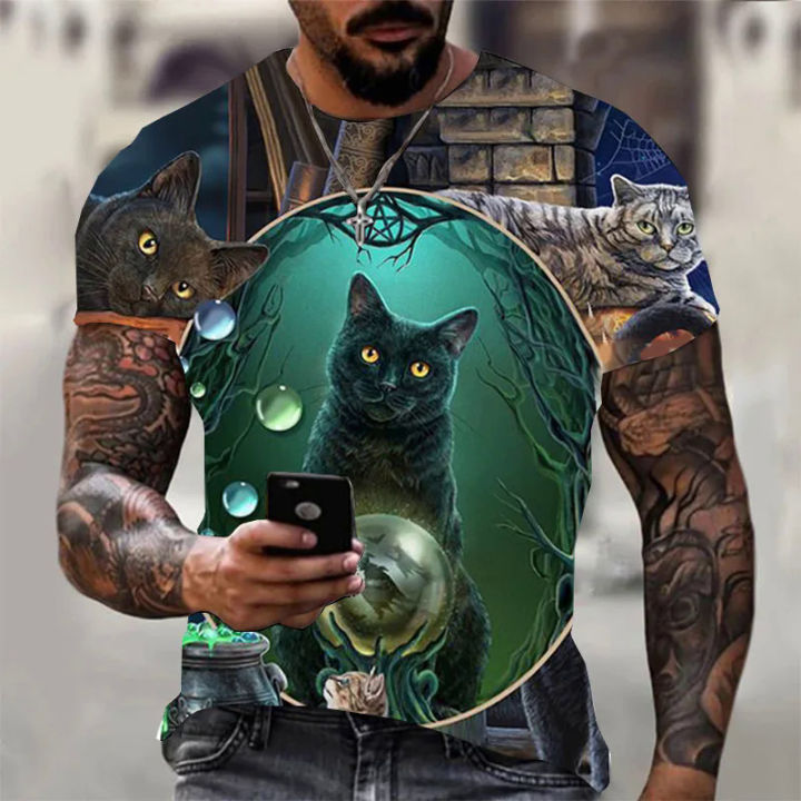 2022%20summer%203D%20printing%20cat%20T-shirt%20men's%20women's%20casual%20short%20sleeve%20o-neck%20fashion%20animal%20clothes%20graphic%20t%20shirts%20-%20Image%203