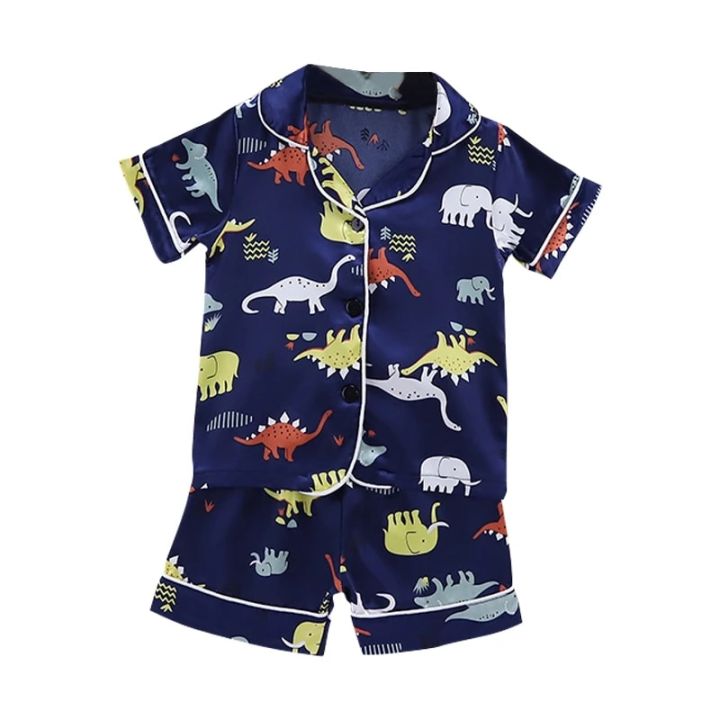 Kids%20Pajamas%20Dinosaur%20Print%20Nighdress%20Baby%20Boy%20Girls%20Pajamas%20Sleepwear%20Button%20T%20Shirt%20Shorts%20Set%20Outfits%20Toddler%20Sleepwear%20Set%20-%20Image%207