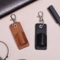 Portable - Lanyard Pen Holder Keychain - Faux PU Leather - Retro - Pen Protector Keyring - Business, Organizer Accessories Gift For Man - Anti-lost. 