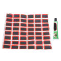 Romeng La 48pcs Bicycle Tire Rubber Patch Kit with Glue Bike Inner Tube Puncture Repairing. 