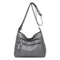 Crossbody Bag Women's 2020 New Soft PU Fashion Versatile Bag Multi-layer Korean Version Simple Washed Leather One Shoulder.
