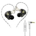 QKZ AK6 Zeus Wired HiFi Best In Ear IEMs Earphones Bass Dynamic Driver Monitor with Micr Silver Plating Detachable Audio Cable. 