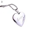 Photo Necklace Smooth Romantic Love Memorial Locket Necklace for Anniversary. 