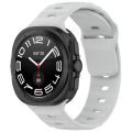 For Samsung Galaxy Watch Ultra 47mm Solid Color Reverse Buckle Silicone Watch Band. 