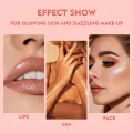 Pudaier Highlighter Makeup Gold Liquid Face Eye Contour Brightener Glow Shimmer-#03. 