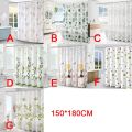 Leaves With Hook Shower Curtains Waterproof Mildew Proof Bathroom Curtains Green Pattern Thicker Partition Curtain Home Decoration.