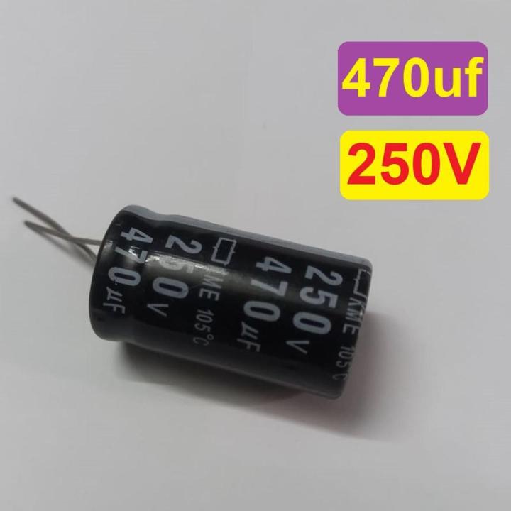 470uF 250V RADIAL Electrolytic Capacitor 470uF 250V Radial Polarized Aluminum Electrolytic Capacitors 2 Pin Leads Connections Leg