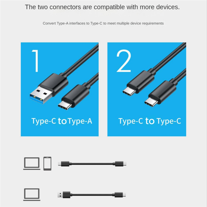M2 SSD Case USB C to C Cable M.2 NVME 2230 SSD Enclosure USB 3.2 10Gbps to NVME M-Key External Solid State Drive Case