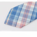 Alien JK Plaid Necktie Cotton Uniform School College Neckwear Small Lazy Ties Shirt Dress Accessories Young Girls Boy Daily Cravat 7CM.