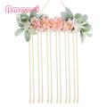 Ameesi Hair Accessories Organizer Wall Mounted Rainbow Tassels Hair Bows Holder. 