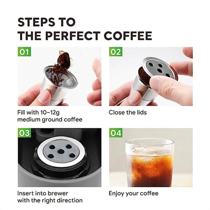 Use Stainless Steel Filter Cup K Cup Suitable For Keurig K-Supreme Plus (5 Holes)