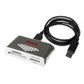 HXSJ Kingston FCR-HS4 USB3.0 High-speed Card Reader Multifunctional USB3.0 Metal Card Reader Compatible with Multiple Memory Cards.