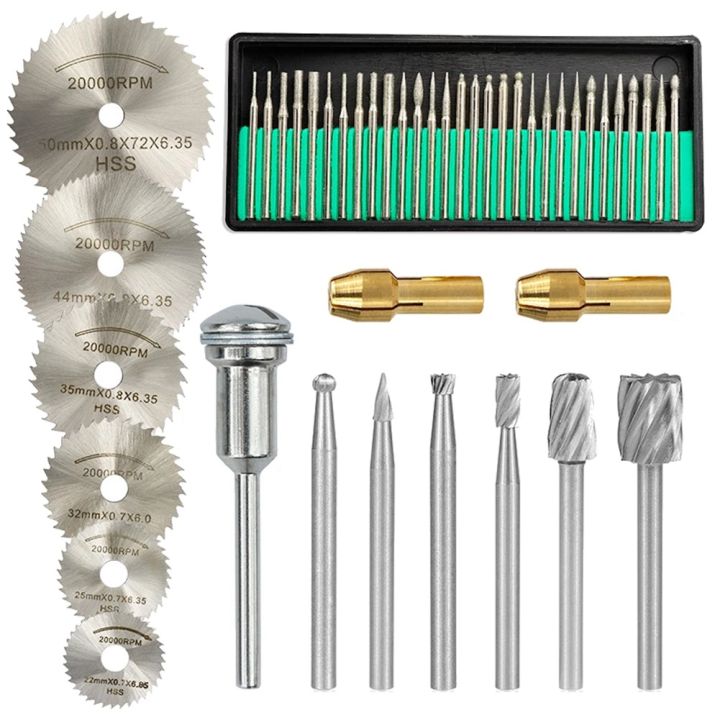 45Pcs Diamond Engraving Accessories Set HSS Circular Saw Blade Set
