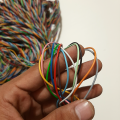 1 Yard of 12 Color Ship Cable Pure Copper 1 gauge.