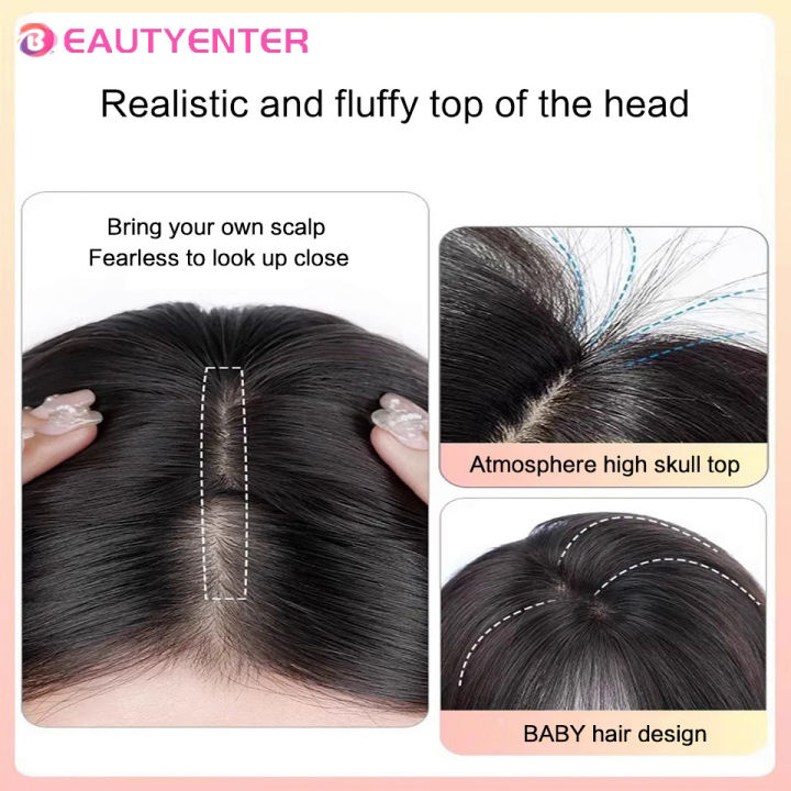 BeautyEnter%20Synthetic%20Bangs%20wig%20for%20women%20with%20natural%20fluffiness%20and%20increased%20hair%20volume%203D%20eight%20character%20facelift%20bangs%20-%20Image%202