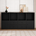 RK Engineered Wood Bookshelf Storage Cabinet Organizer Shelf Multi Storage Space Wooden Rack Display Shelf With Door and Drawers. Size: L48 XH24.