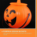 Pumpkin Candy Bucket,Halloween Pumpkin Bucket,Trick or Treat Pumpkin Bucket Jack Lantern Candy Basket Halloween Party Easy to Use. 