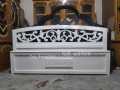 B-0704 Double 5/7feet Round Jali Bed (Antique White).