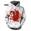 New Fashion MenWomens Halloween Funny 3D Casual Printed Hoodies Horror Bloody Hoodie Tops Cool High Quality Hooded Sweatshirt. 