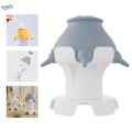 Pet Milk Bowl Pets Nursing Bottle Anti Choking 5 Nozzles Nursing Station Gray Hollow Base.