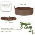 Air Fryer Silicone Pot, with Removable Base,Accessories Brown 7.5Inch. 
