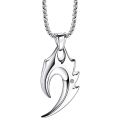 Fashion New Pendant Necklace Men Punk Trendy Simple Stainless Steel Chain. 