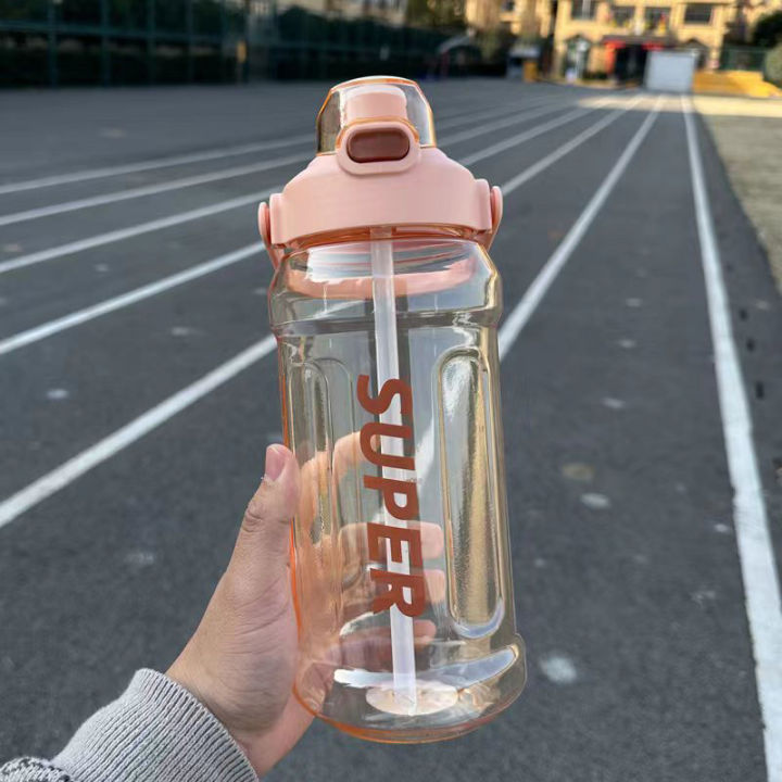 1500/2000ML Water Bottle With Straw Outdoor Sports Drinking Bottles Large Capacity Plastic Cup Outdoor Cup Fitness Water Bottle jingu