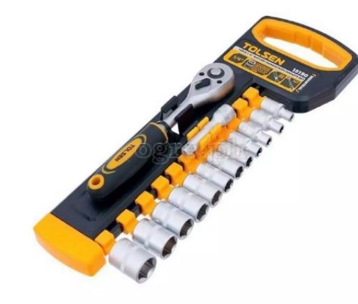 TOLSEN%2014%20Pcs%201/4%20Ratchet%20Handle%20with%20Socket%20Set%20Industrial%20Series%2015150%20-Yellow%20-%20Image%202