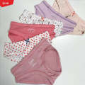 Girls 3 Pack Premium Assorted Colors Solid Print Design Cotton Panty. 