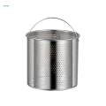 Stainless Steel Frying Pot Fryer Cooking Pot Heavy Duty with Glass Cover for Vegetables Chicken.