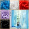 Solid Color Tulle Curtain Modern 100CMX200CM Transparent Solid Color Curtain Gauze With Rod Pocekt Transparent Curtain Bedroom. 