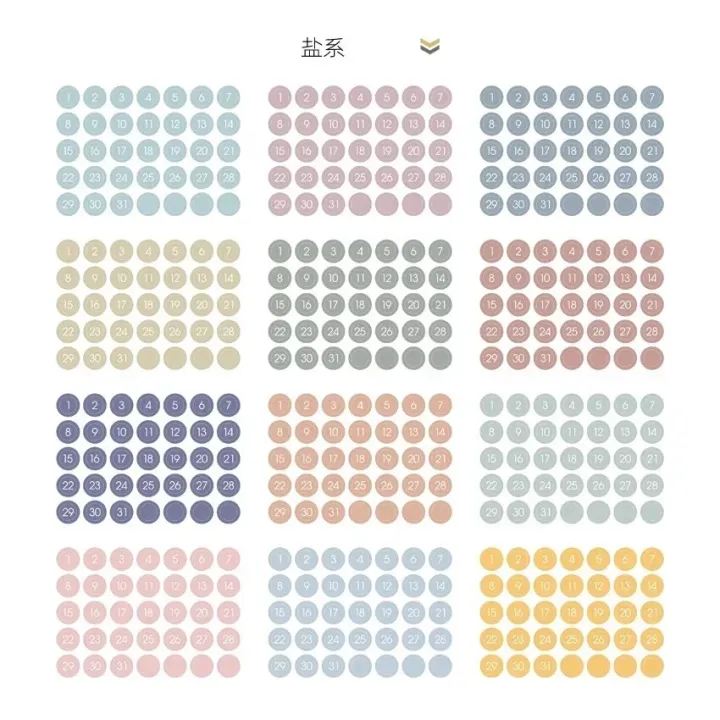 12sheets%20Number%20Date%20Sticker%20365%20Daily%20Days%20Label%20Stickers%20Planner%20Kawaii%20Agenda%20Diary%20Journal%20Index%20Stickers%20Korean%20Stationery%20-%20Image%207