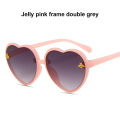 Shang heart shaped sunglasses 1/2 piece when kids vintage cute pink cartoon sunglasses frame girls boys baby kids glasses goggles. 